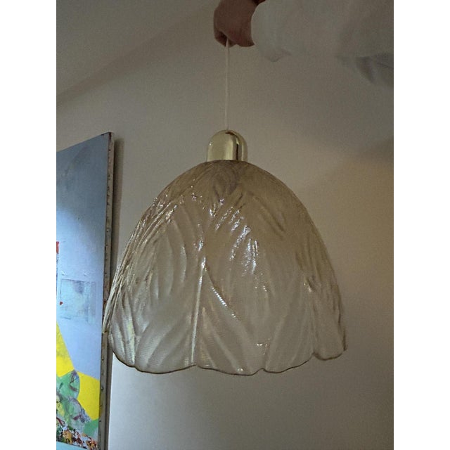 Glass Leaf Suspension Light from Peill & Putzler, 1970s For Sale - Image 7 of 11