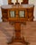 1900s Antique English Hepplewhite Burl Walnut & Leather Top Carlton Writing Desk For Sale - Image 13 of 18