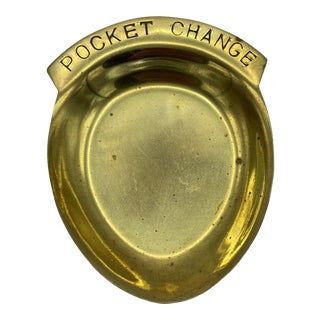 1960s Mid-Century Modern Brass Pocket Change Dish For Sale