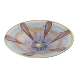 21st Century Contemporary Colorful Ceramic Pottery Centerpiece Bowl Attributed to Lasser For Sale