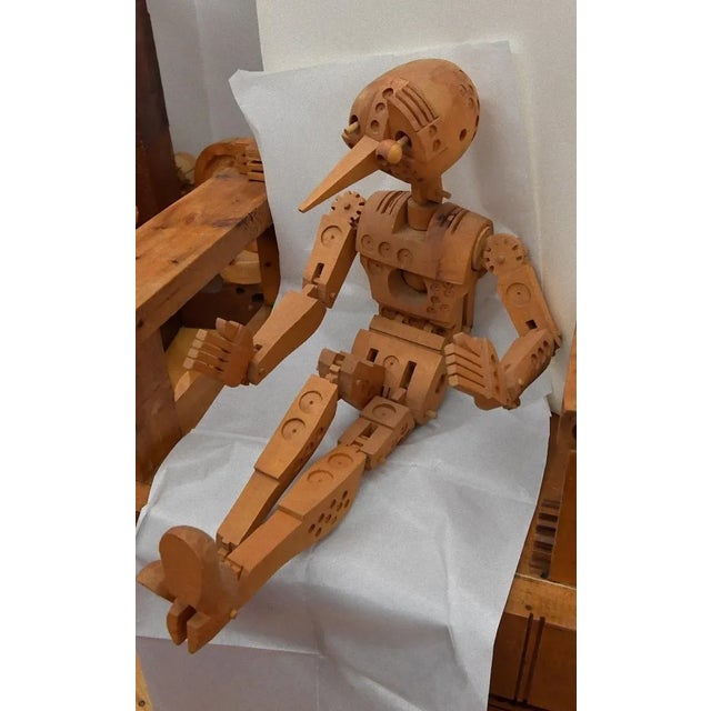 Ferdinand Codognotto, Technological Pinocchio, Wooden Sculpture, 2007/2008 For Sale - Image 3 of 5