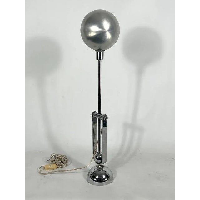 Metal Mid-Century Italian Modern Chrome Counterweight Table Lamp, 1970s For Sale - Image 7 of 13