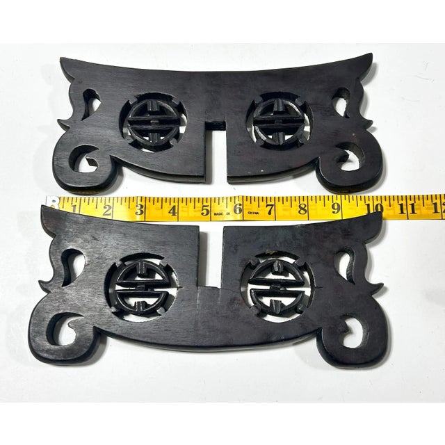 Vintage Chinese Pierced Wood Bowl Stand Plant Stand Decorative Riser For Sale - Image 10 of 10