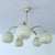 1950s Art Deco Opaline Glass and Brass Pendant Light, 1950s For Sale - Image 5 of 15