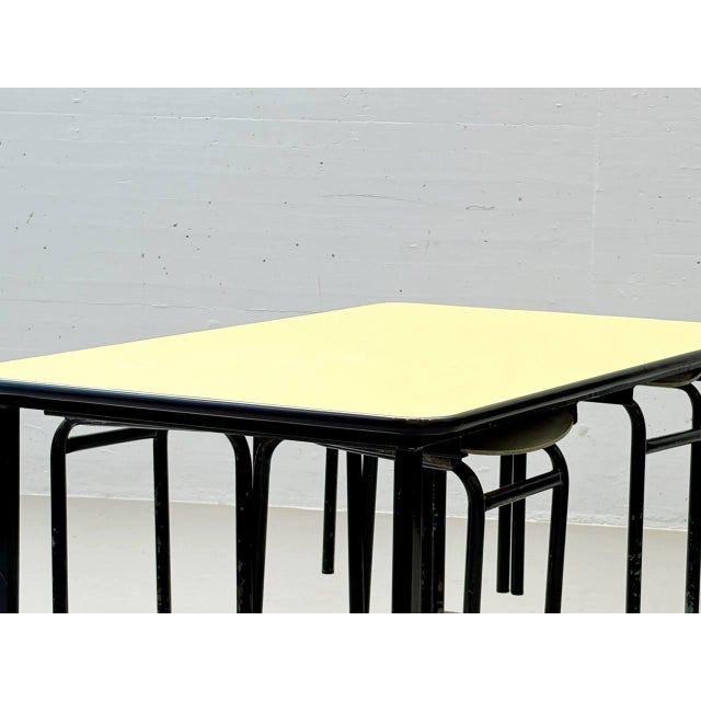 Black Vintage Kelko Table Set with Four Stools, Switzerland, 1960s, Set of 5 For Sale - Image 8 of 18