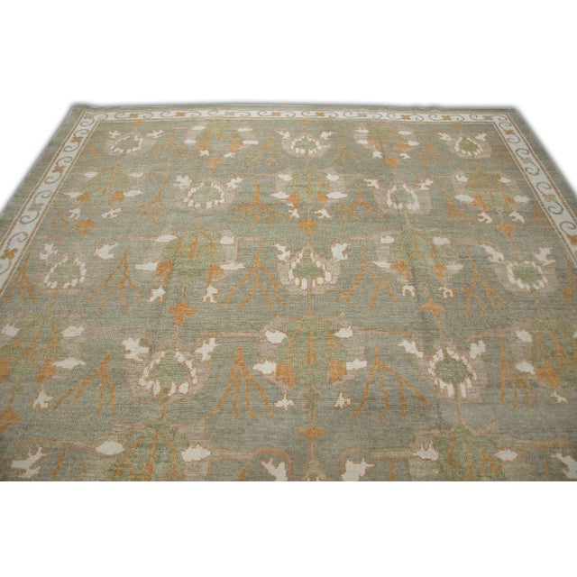 Early 21st Century Modern Handmade Turkish Oushak Rug 9'4"x12'10" For Sale - Image 5 of 7