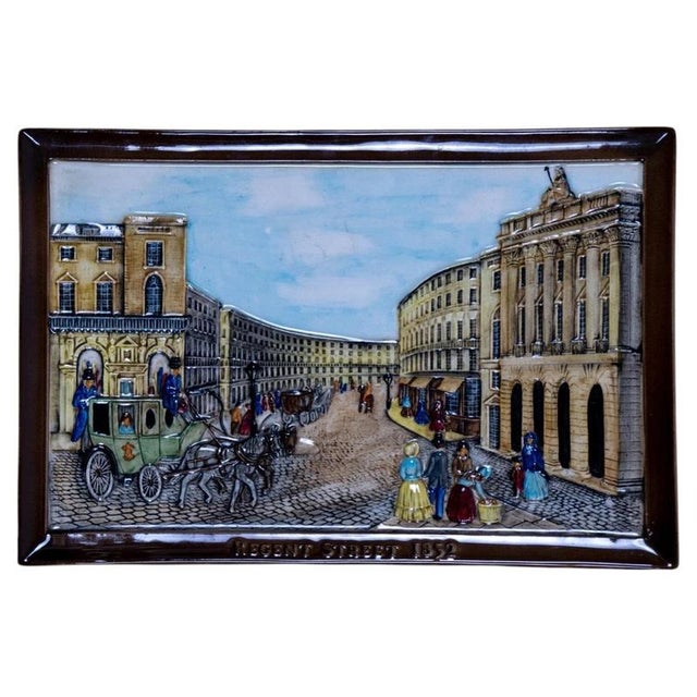 2000 - 2009 Porcelain Beswick Regent Street 1852 Wall Plaque from Royal Doulton Group For Sale - Image 5 of 5