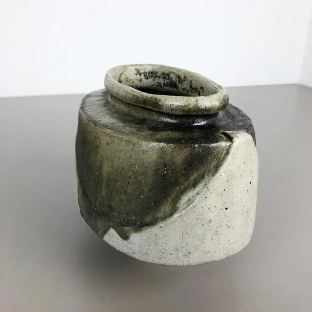 Ceramic Studio Pottery Object Vase by Bruno and Ingeborg Asshoff, Germany, 1960s For Sale - Image 4 of 18
