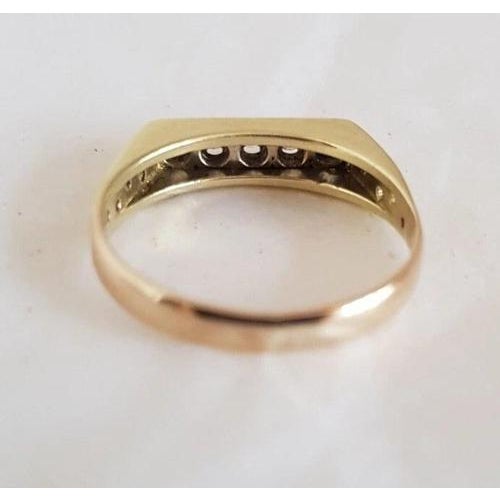 Vintage 14ct Yellow Gold Brilliant-Cut Diamond Dress Ring, 1970s For Sale - Image 11 of 17