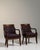 Early 20th Century Empire Red Wood Pair of Club Chairs For Sale - Image 10 of 12