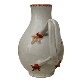 Late 18th Century Chinese Export Porcelain Cream Jug With Applied Floral Decoration For Sale
