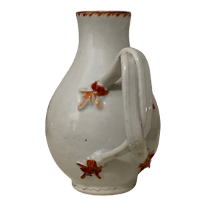 Late 18th Century Chinese Export Porcelain Cream Jug With Applied Floral Decoration