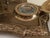 Atypical Writing Desk Set with Double Inkwells in Patinated Gilt Metal, 1890s-1910s For Sale - Image 9 of 16