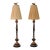 Regency Style Pair of Black & Gold Tall Table Lamps W. Dragonflies For Sale