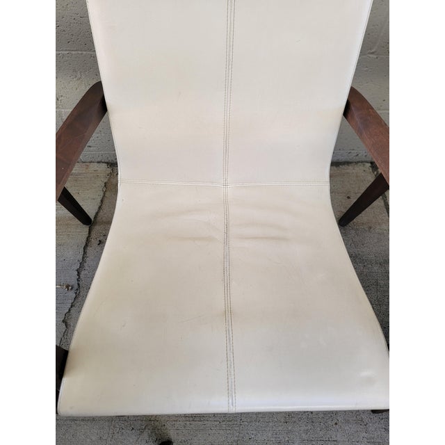 Authentic Holly Hunt "Studio H" Leather Scoop Dining Arm Chairs Set 10 For Sale - Image 12 of 18