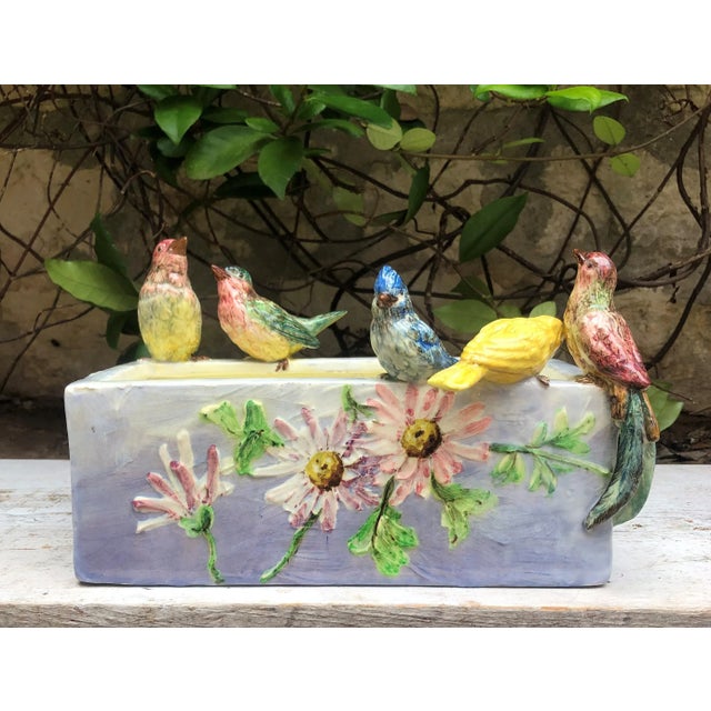 Majolica Clog & Bird Jean Massier, Circa 1890 For Sale - Image 9 of 10