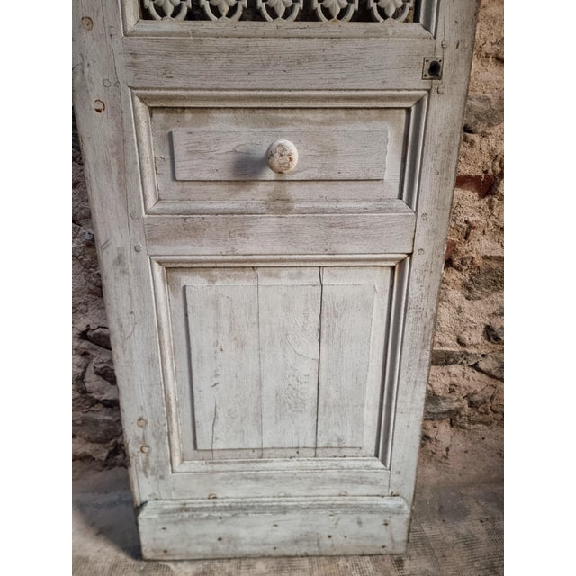 Rustic Antique Oak Front Door with Cast Iron Grill, 1890s For Sale - Image 3 of 18