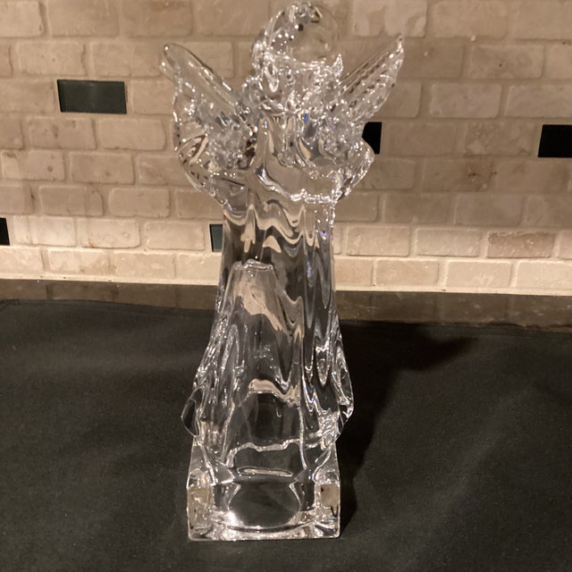 Religious Vintage Lead Crystal Angel For Sale - Image 3 of 6