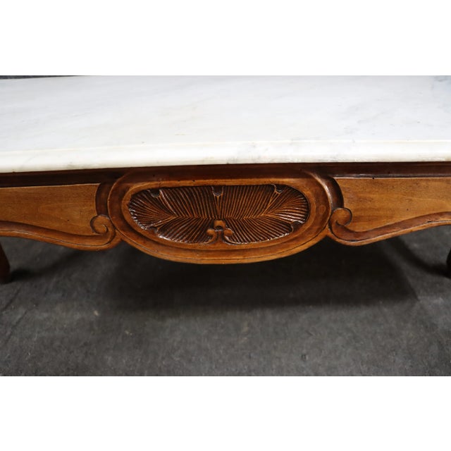 Louis XV Style Walnut & Marble Grand Console For Sale In Philadelphia - Image 6 of 12