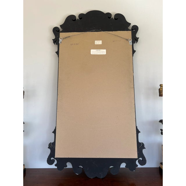 Wood Vintage Italian Chinoiserie Decorated Wall Mirror For Sale - Image 7 of 8