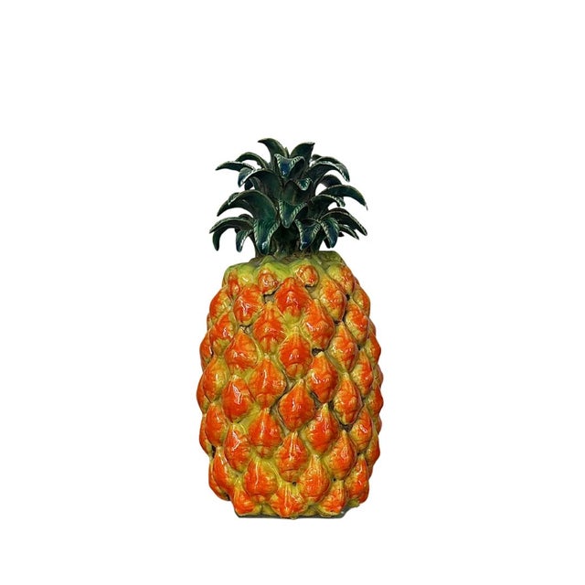 Glazed Ceramic Pineapple Sculpture, 1960s For Sale - Image 6 of 6