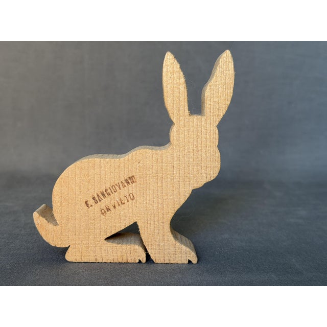 Modern Wooden Hare Sculpture from Fausto Sangiovanni, Orvieto, Italy, 1975 For Sale - Image 3 of 5