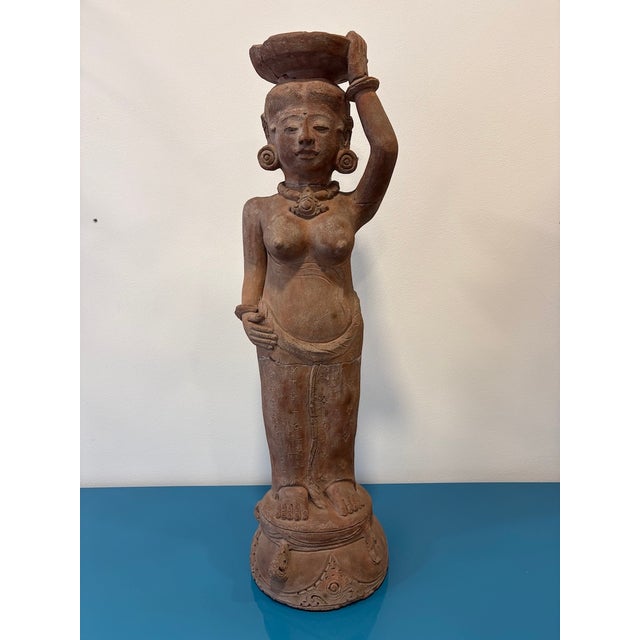 Ancient Majapahit Terracotta Handmaiden, 1500s For Sale - Image 12 of 12
