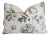 Designer Richard Smith Roses Linen Feather/Down Pillow 22" X 16" For Sale