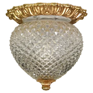 Brass Pineapple Ceiling or Wall Light by Gaetano Sciolari, Italy, 1960s-1970s