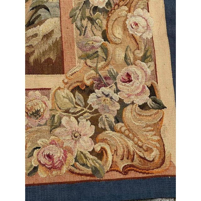 Antique French Handwoven Tapestry with Diane Return of Hunt Scene from Aubusson, 1940s For Sale - Image 17 of 18