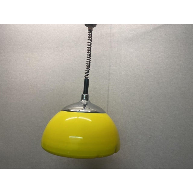 Space Age Mushroom Ceiling Lamp in Yellow by Cosack, 1960s For Sale - Image 4 of 18