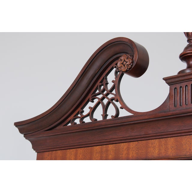 Henkel Harris Mahogany Chippendale Style Display Cabinet For Sale - Image 10 of 13