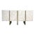 Baker Modern Quartz White and Brass Kira Credenza For Sale