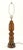 DUX Large Heavy Turned Solid Teak Base Table Lamp Mid Century Modern MINT For Sale - Image 4 of 10