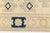 Vintage Turkish Area Rug, 9'0" X 6'6" Hand-Knotted Geometric Oushak Carpet, Cream and Blue Decorative Wool and Cotton Blend Rug For Sale - Image 6 of 10