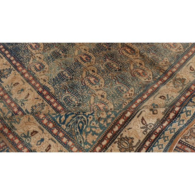 Early 20th Century Authentic Persian Meshad Handmade Wool Rug For Sale - Image 5 of 10