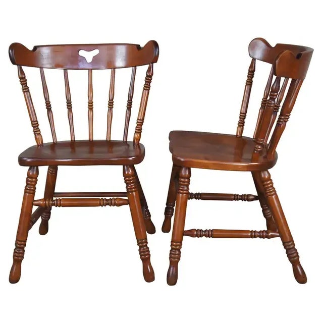 Swiss-American Tell City Pub Chairs in Hard Rock Maple - Set of 6 - Two Sets Available For Sale - Image 10 of 10