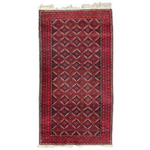 Vintage Wool Baluch Rug, 1950s