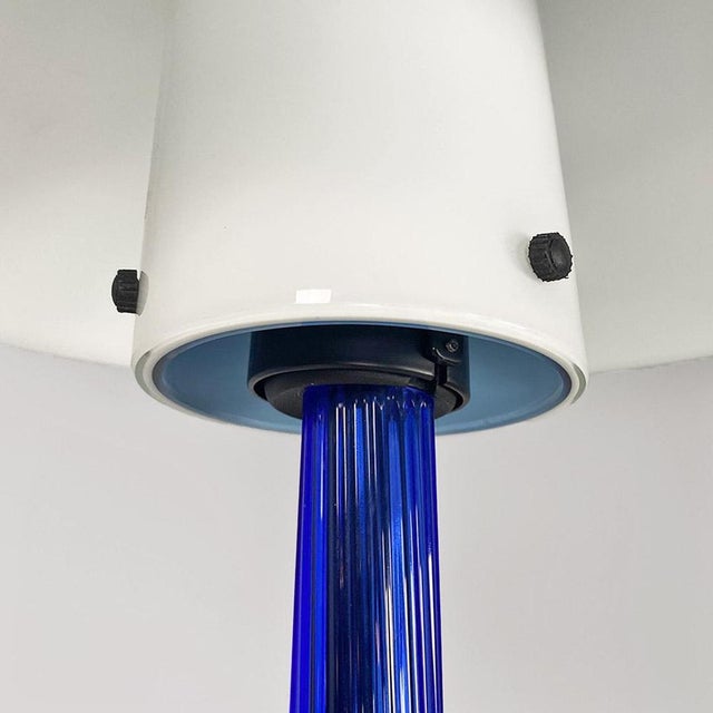 Blue Italian Modern Floor Lamp attributed to Cini Boeri for Fontana Arte, 1980s For Sale - Image 8 of 15