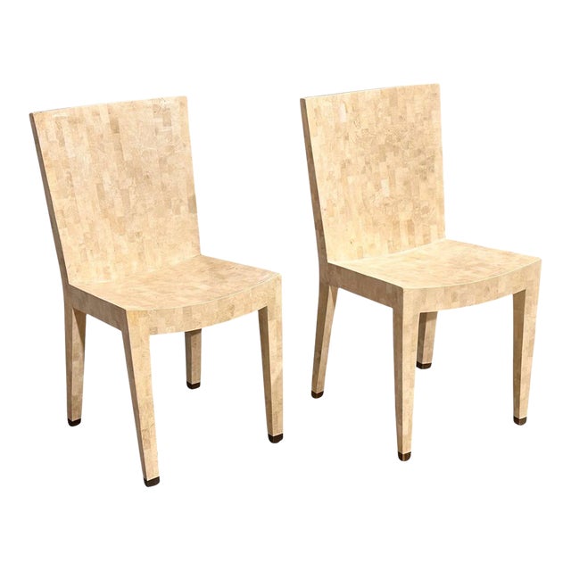 Maitland Smith Tessellated Stone Side Chairs, 1960 For Sale