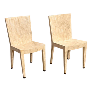 Maitland Smith Tessellated Stone Side Chairs, 1960