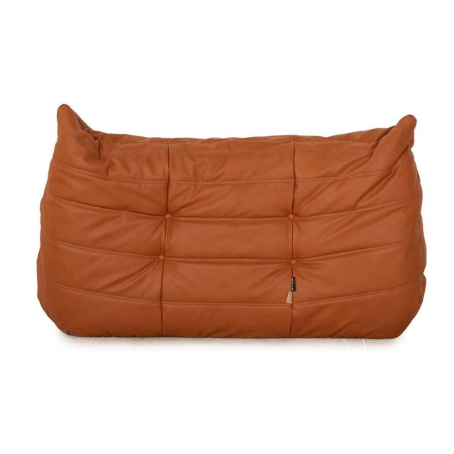 Togo 2-Seater Sofa in Brown Fabric by Michel Ducaroy for Ligne Roset For Sale - Image 7 of 9
