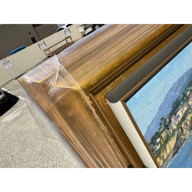 Textile Howard Behrens – “California Shores” – Hand-Signed, Hand-Embellished Giclée on Canvas 51/495 (Framed), Framed For Sale - Image 7 of 7