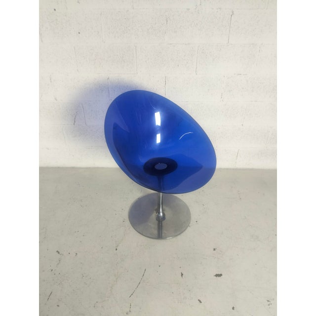Eros Swivel Blue Chair by Philippe Starck for Kartell, 1990s