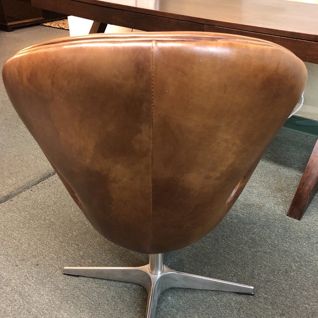 Restoration Hardware Devon Leather Lounge Chair Chairish