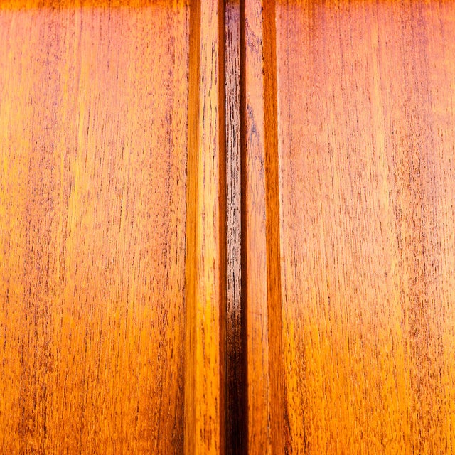 Brown 1960s Danish Mid Century Modern Teak Highboard For Sale - Image 8 of 15