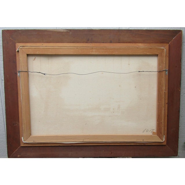 1980s Large Signed Cho Young K Korean Mountain Landscape Oil Painting For Sale - Image 10 of 10