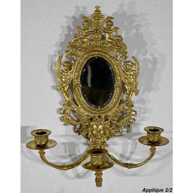 Napoleon III Gilded Bronze Wall Lights, Set of 2 For Sale - Image 10 of 18