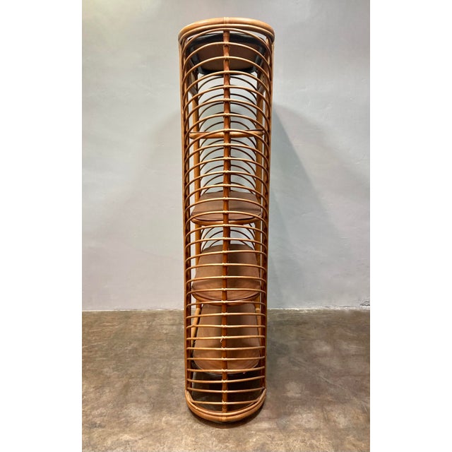 1970s 1970's Bohemian Bamboo and Rattan Bookcase For Sale - Image 5 of 6