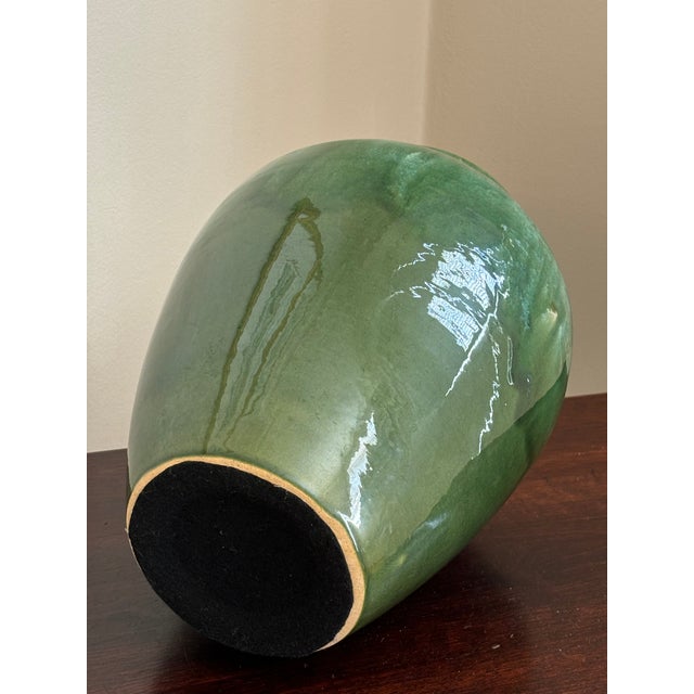 Ceramic Vintage Studio Pottery Tall Vase For Sale - Image 7 of 12